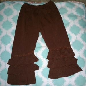 *SOLD* Triple Ruffle Capri Pants